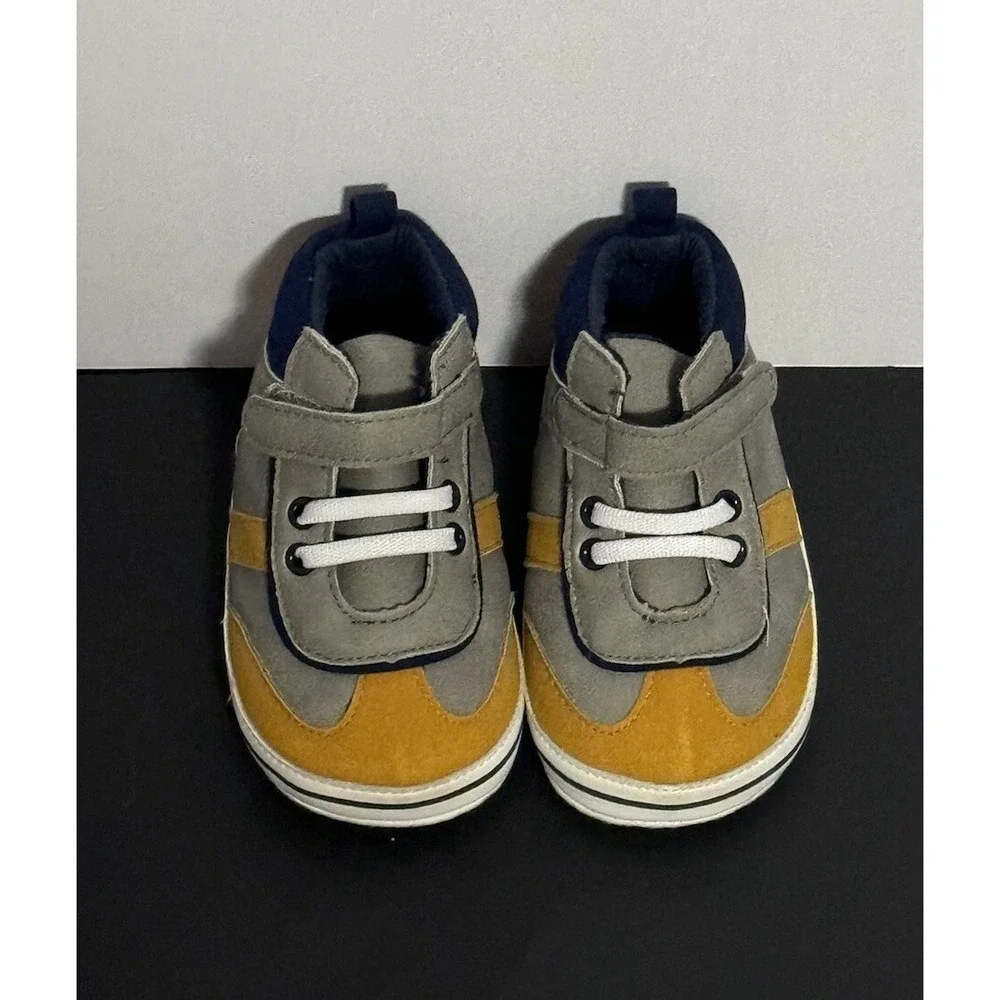 Carter's Baby Boy's Soft Bottom‎ Sneaker: Yellow Blue Gray 9-12m